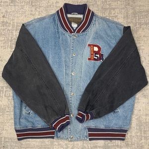 Vintage denim varisty jacket
